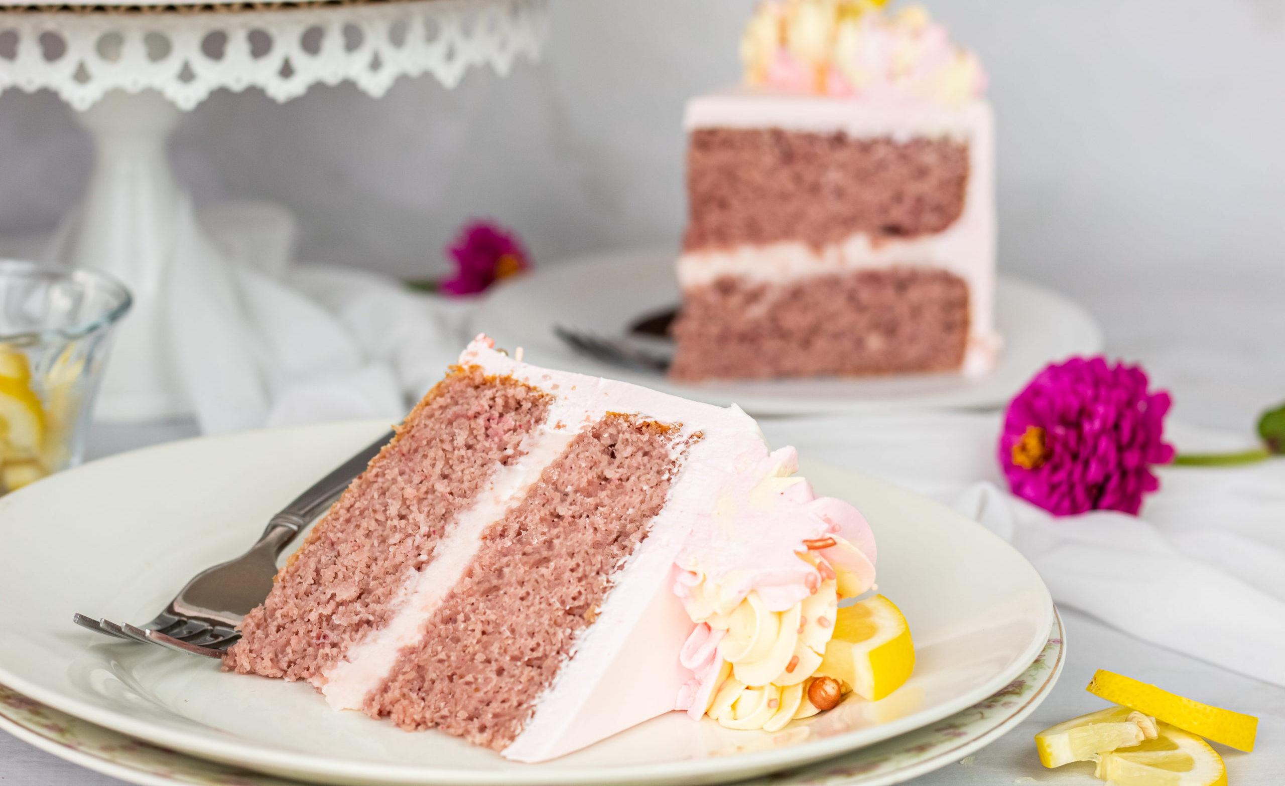 Strawberry Pink Lemonade Cake Recipe Baking With Eva